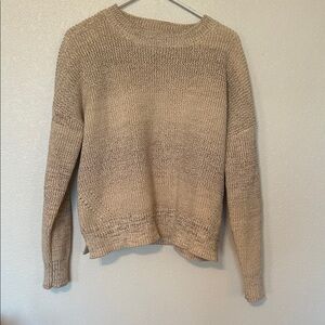Duluth Trading Co Women's Beige Crew Neck Sweater